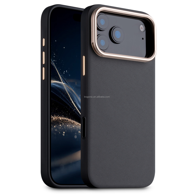 Factory Directly OEM Low MOQ Top Grain Genuine Leather Case for iPhone 18 Magnetic Shockproof Business Cover