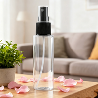 Bouteilles pulvérisatrices en plastique transparent de 100 ml à 500 ml, à épaule plate, à brume fine, vides, anti-fuite, rechargeables, pour liquides