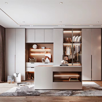 Armoire modulaire en bois gris et blanc Lesso Home Design, moderne, pour chambre à coucher, salon, salle à manger, appartement - Meubles assemblés