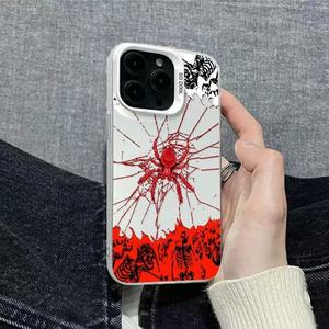 Nouvelle <span class=keywords><strong>coque</strong></span> de téléphone en TPU et PC plaqué argent avec motif araignée rouge anime pour <span class=keywords><strong>iPhone</strong></span> 17 Pro Max, 16 Plus, 15 Pro - Product Image 5