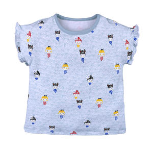 T-shirt pour filles adolescentes tendance et mignon, pour enfants, avec impression de motifs d'animaux de dessin animé - Product Image 4