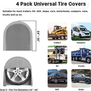 Funda Protectora para Neumáticos de Alta Calidad, Resistente al Agua y a los Rayos UV, de Oxford 420D, para Autocaravanas y SUVs - Product Image 6