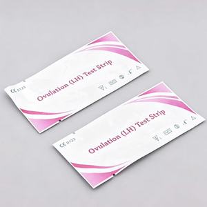 Bandelette de <span class=keywords><strong>test</strong></span> d'<span class=keywords><strong>ovulation</strong></span> LH rapide, prédicteur de fertilité, <span class=keywords><strong>test</strong></span> urinaire en une étape, auto-<span class=keywords><strong>test</strong></span> à domicile, kit d'<span class=keywords><strong>ovulation</strong></span> IVD, vente en gros OEM - Product Image 1