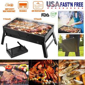 Gril à charbon de bois portable en acier inoxydable DB avec outils de barbecue extérieurs d'hiver de table pliables pour la cuisson - Product Image 2