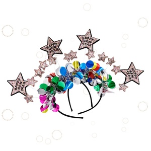 Fascia per capelli con stella a cinque punte in tessuto per <span class=keywords><strong>Capodanno</strong></span>, decorazione per feste, accessori colorati per feste - Product Image 1