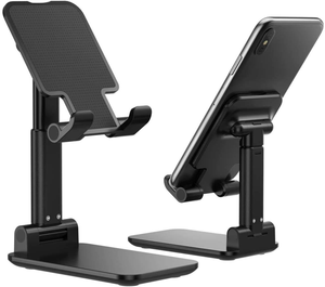 Support de téléphone de bureau réglable en plastique, support de téléphone/tablette pliable résistant à la chaleur, compatible avec tous les smartphones - Product Image 5
