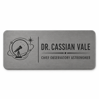 Épingles en émail à dos plat personnalisées ODM, en alliage de zinc, avec nom gravé et attache, pour uniformes de personnel, badges d'identification des employés et événements de bureau