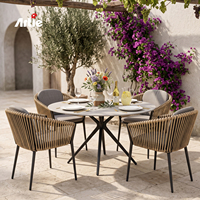 Artie Chaises de jardin modernes et table Ensembles de meubles de patio Meubles de restaurant en rotin Ensemble de salle à manger d'extérieur
