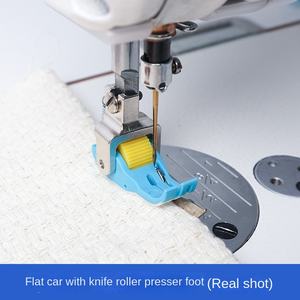 Nouveaux accessoires de couture industriels plastique plat de voiture pour plaque inférieure en téflon <span class=keywords><strong>bord</strong></span> <span class=keywords><strong>droit</strong></span> rouleau pied-de-biche couteau SP-18 presseur - Product Image 5