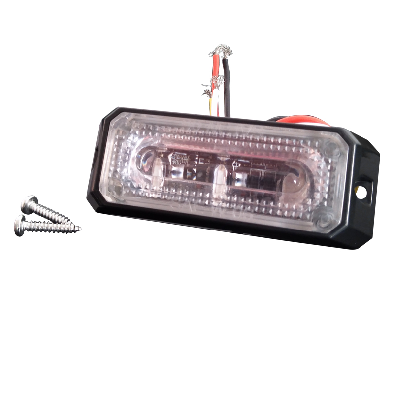 Прозрачная линза 9 Вт линейный 3 светодиода полицейский грузовик предупреждающий свет мотоцикл стробоскоп