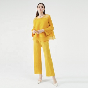 Blus Pakaian Wanita Desain Lemak Wanita Desain 100% Poliester Lengan Panjang Atasan Musim Panas - Product Image 3