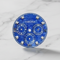 2024 OEM vente en gros personnalisé imprimer votre propre logo 30mm match ETA Valjoux 7750 mouvement Sodalite pierre montre cadran