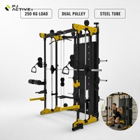 Machine Smith multifonctionnelle pour la maison, équipement d'entraînement fonctionnel avec croisement de câbles pour la musculation