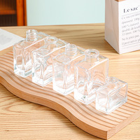 Flacon diffuseur de parfum en verre carré avec couvercle, 50ml, 100ml, 120ml, pour huiles essentielles, décoration intérieure, prix réduit