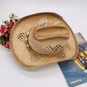 Fashionable <b>Roll</b>-Up Brim Men's Polyester <b>Paper</b> Straw Cowboy Hat-High Quality Low Price Custom Logo Travel Fishing Sports - Product Image 4
