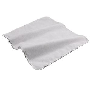C004: القطن الأبيض بيكو منديل الدانتيل صدفي الحافة المرأة/السيدات الزفاف منديل - Product Image 1