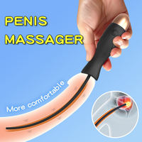 Vibrador Uretral de Silicona con 10 Modos de Vibración, Dilatador Uretral Largo, Vibrador de Vejiga, Masajeador, Juguetes Sexuales para Hombre