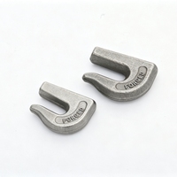Gancho de Seguridad Industrial Forjado por Caída Grado 70, Soldable, de Acero Aleado de 3/8" para Cadena, para Remolques de Tractores y Equipos de Elevación