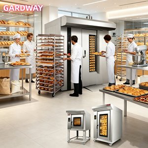 Forno Rotante Industriale Elettrico a Gas per Torte e Pane, 18-36 Teglie, Panettiera Rotante - Product Image 1