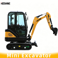 Mini-excavatrice hydraulique de 2,6 tonnes avec moteur puissant, petite excavatrice sur chenilles, micro-excavatrice, excavatrice compacte sur chenilles