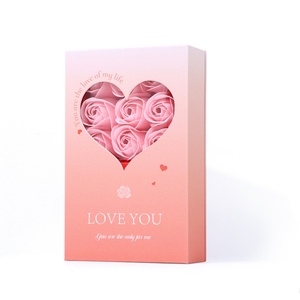 Caja de Regalo de Joyería Rectangular Romántica de Lujo con Flores Eternas, Caja para Collar del Día de San Valentín con Rosa Preservada y Bolsa de Papel - Product Image 5