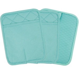 特注プリント高級シリコーンオーブンミット防水ポットホルダーポケット付き - Product Image 1