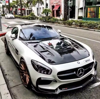 IMP style fibre de carbone voiture pare-chocs kit carrosserie moteur couverture capot capot pour AMG GT/GTS/GTC/GTR