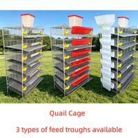 Cage à cailles multi-niveaux en plastique durable avec plateau de collecte des déchets écologique et alimentation automatique