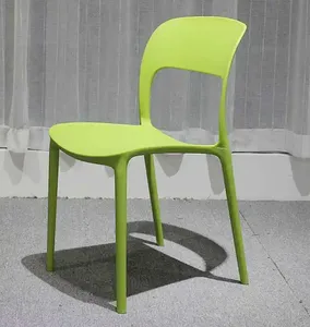Gran oferta, silla apilable de polipropileno comercial con agujero sobrenatural italiano fuerte, silla de PP sin brazos, sillas de comedor de plástico - Product Image 6