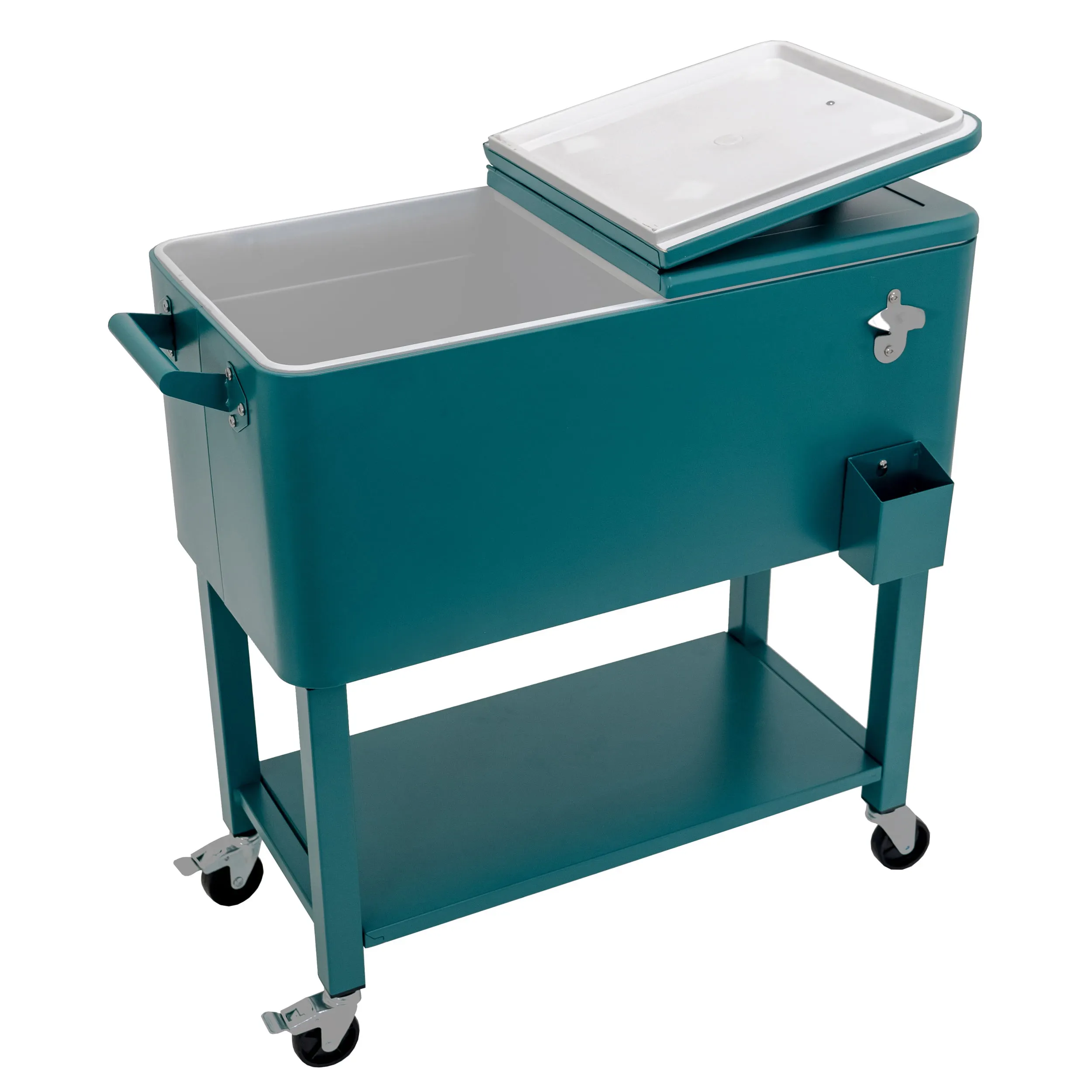 Amazon hot selling 2023 80Qt Quart Garden Furniture Outdoor Portable Patio Rolling Cooler Cart Ice Chest Cart