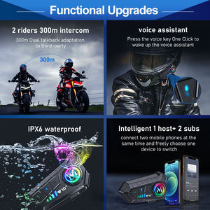Y10 2X 인터폰 스포츠 오토바이 인터콤 헬멧용 양방향 라디오 인터콤 - Product Image 5