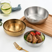Mini-bol individuel doré pour sauces et condiments, en acier inoxydable 304, 8,5 cm, 10 cm, 12 cm, 15 cm