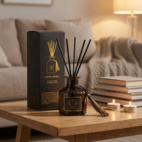 Diffuseur à bâtonnets parfum lavande et clochettes, diffuseur d'huile sans BPA, écologique, arôme longue durée, bouteille en verre, luxe européen pour la maison