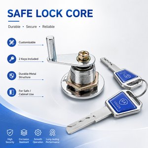 Lucchetto a Disco Doppio con Apertura Sicura 48mm, <span class=keywords><strong>Serratura</strong></span> a Camma con 2 Chiavi in Lega di Zinco, <span class=keywords><strong>Chiave</strong></span> Rimovibile in Entrambe le Posizioni, Antifurto di Sicurezza - Product Image 5