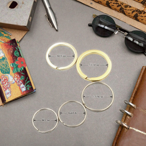 Metal <b>Split</b> <b>Key</b> <b>Ring</b> Flat Keychain Electroplated Alloy O <b>Ring</b> for Car <b>Keys</b> Bag Accessories Promotional Gift - Product Image 3