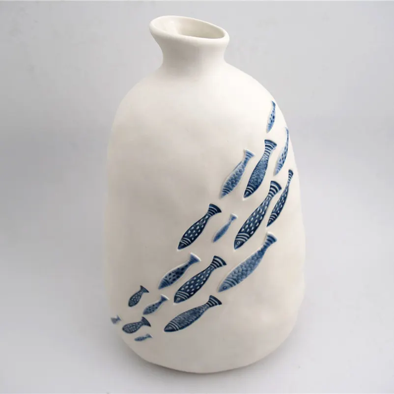 Yeni ceramica özelleştirilmiş çiçek vazo delikli