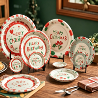 Offre Spéciale – Assiettes en Carton Jetables de Qualité Supérieure pour Dîner, Couverts de Cuisine Personnalisables, Vente en Gros en Vrac