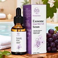 Sérum Visage Anti-Âge et Hydratant aux Exosomes de Cellules Souches de Raisin Fermentées, Peptides, Raffermissant, Lissant les Rides, Éclaircissant et Réparateur