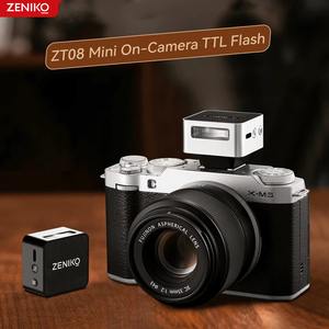 Flash de Cámara Mini TTL ZENIKO ZT08, Luz de Relleno Portátil Recargable para Fotografía, Compatible con Cámaras Canon, <span class=keywords><strong>Nikon</strong></span>, Sony, Fuji y Mirrorless - Product Image 1