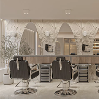 Vitrine à bijoux sur mesure Retron, design moderne et élégant, éclairage LED, écologique, robuste, présentoir en bois personnalisé pour salon de beauté