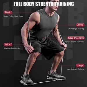 TPE Latex Sức Mạnh Bandas De Resistencia Phòng Tập Thể Dục Tập Thể Dục Ban Nhạc Màu Đỏ Đàn Hồi Kháng Tập Thể Dục Thiết Bị Đào Tạo Tập Thể Dục Điện Ban Nhạc - Product Image 6