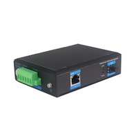 Conmutador de Red Gigabit de 2 Puertos, Conmutador Industrial SFP, Convertidor de Medios Ethernet para Riel DIN con Soporte POE VLAN para Uso Industrial