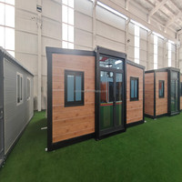 Maison conteneur préfabriquée modulaire pliable prête à l'emploi 40FT 30FT 20FT, Villa compacte portable extensible à double aile