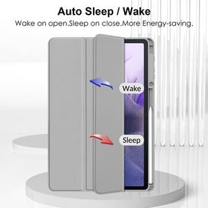 Funda trasera Crystal-View JUNCHI 2026 para Samsung Tab 8.7-14.6" con agarre suave, sensor frontal, función de activación/desactivación, ranura rápida para lápiz y opción de protector de lente - Product Image 6