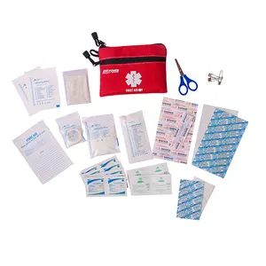 Oripower Customized Water Resistant Portable Zipper Emergency First Aid Kit For Car Home Camping Outdoor With First-aid Devices