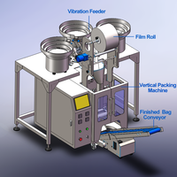 Automatische 3-Vibrations-Schüssel Leckerli-Zähl- und Verpackungsmaschine für Hunde-Leckerlis, Katzen-Leckerlis, Haustier-Kekse, Haustier-Snacks, Beutelverpackung