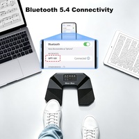 Pedal Inalámbrico BT5.4 para Pasar Páginas, Color Negro, Control de Partituras con Manos Libres, para iPad, Android, PC, Entrega Rápida