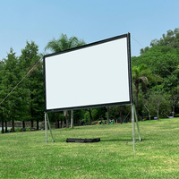 Écran de Projection Portable Professionnel 120 Pouces HD, Écran Avant/Arrière pour Films Intérieur/Extérieur Home Cinéma 16:9 4K