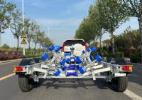 Remorque pour bateau HOIRO de 19 pieds avec roues oscillantes, essieux tandem, en aluminium, capacité de charge de 1600 kg avec frein hydraulique