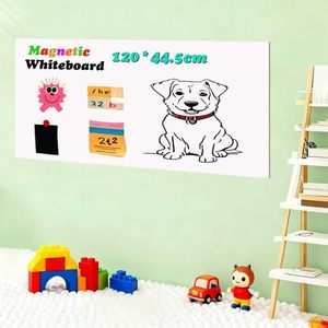 Autocollant mural magnétique effaçable à sec en PVC, <span class=keywords><strong>tableau</strong></span> blanc <span class=keywords><strong>adhésif</strong></span>, format arche 47,2x17,5 pouces, autocollant mural auto-<span class=keywords><strong>adhésif</strong></span> à peler et coller pour - Product Image 4